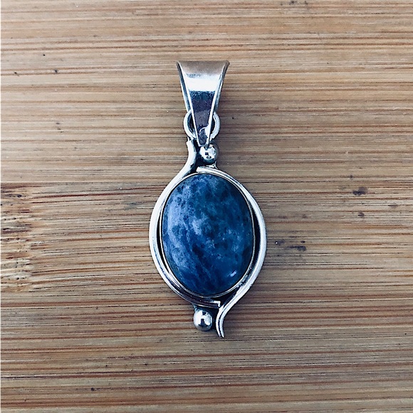 MEXICO Jewelry - $68  Vintage Mexico Estate Drop Pendant  Sterling Silver Marked TV-41 MEXICO 925
